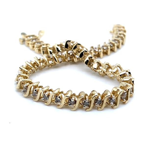 14K Yellow Gold Diamond S Link Tennis Bracelet Carroll / Ochs Jewelers Monroe, MI