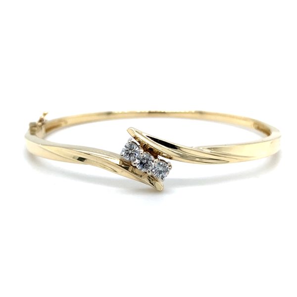 14K Yellow Gold Diamond Bangle Bracelet Carroll / Ochs Jewelers Monroe, MI