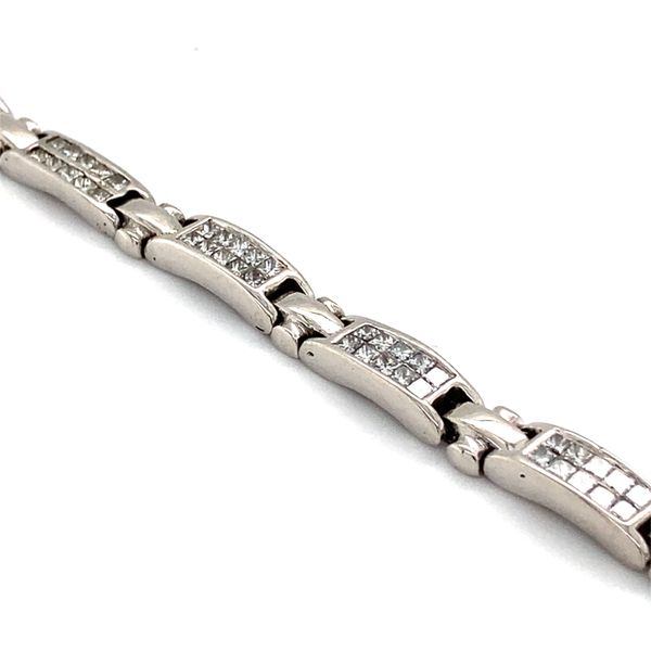 14K White Gold Princess Diamond Bracelet Image 2 Carroll / Ochs Jewelers Monroe, MI