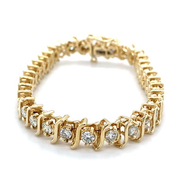14K Yellow Gold Tennis Diamond Bracelet Carroll / Ochs Jewelers Monroe, MI