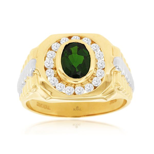 Russalite & Diamonds Halo Ring in 14 Karat Carroll / Ochs Jewelers Monroe, MI