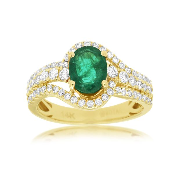 Emerald & Diamonds Ring in 14 Karat Carroll / Ochs Jewelers Monroe, MI