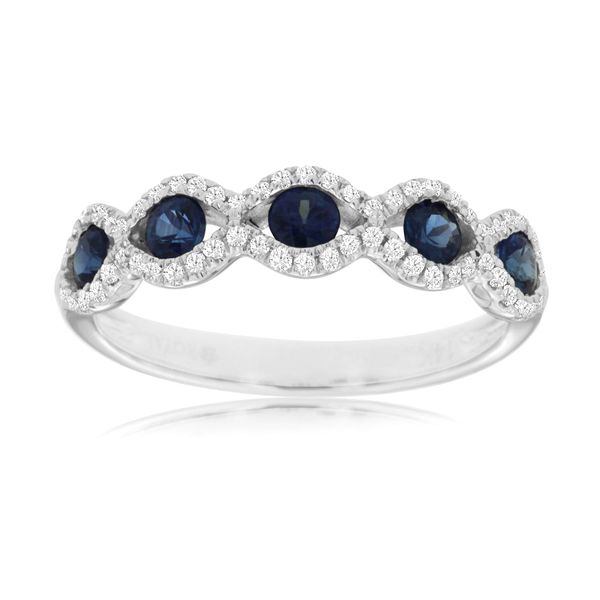 Sapphires & Diamonds band Ring in 14 Karat Carroll / Ochs Jewelers Monroe, MI
