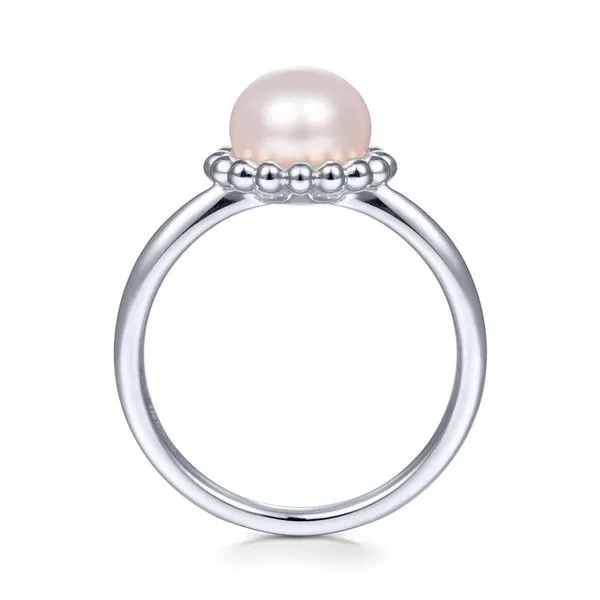 925 Sterling Silver Bujukan Frame Pearl Ring