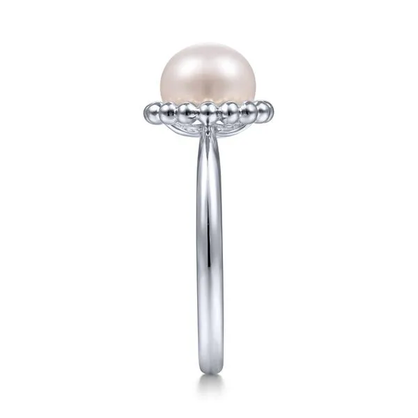 925 Sterling Silver Bujukan Frame Pearl Ring