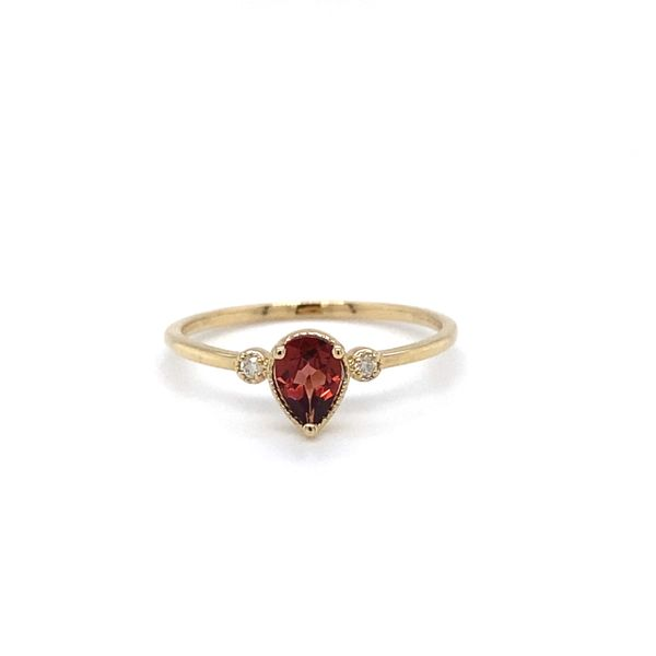 Garnet & Diamond Birthstone Ring in 14 Karat Carroll / Ochs Jewelers Monroe, MI