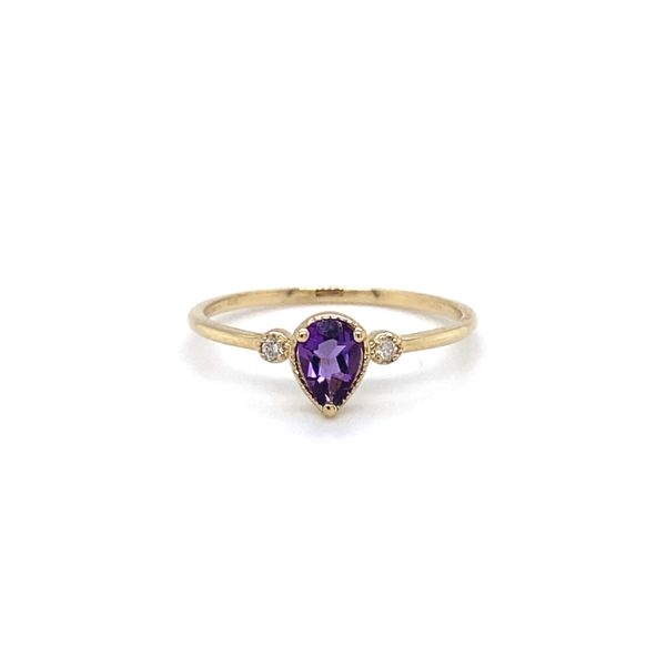 Amethyst & Diamond Birthstone Ring in 14 Karat Carroll / Ochs Jewelers Monroe, MI