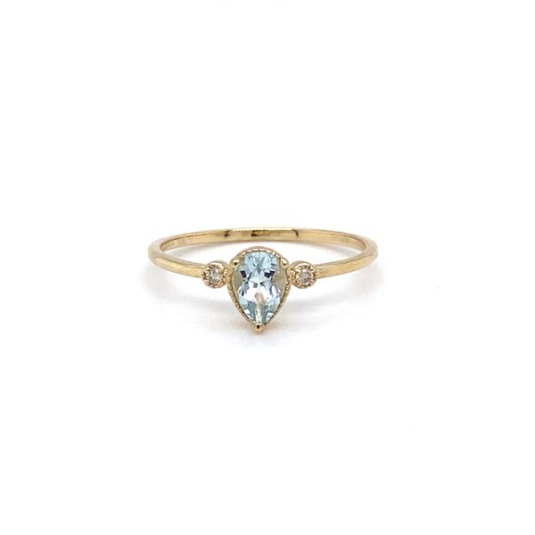Aquamarine & Diamonds Birthstone Ring in 14 Karat Carroll / Ochs Jewelers Monroe, MI