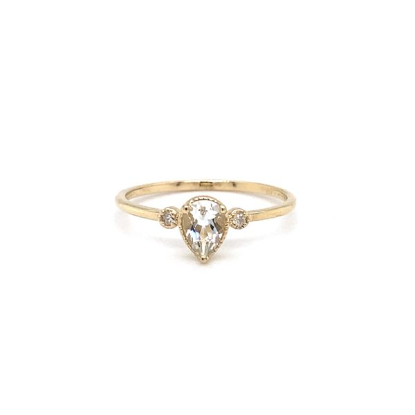 White Topaz & Diamond Birthstone Ring in 14 Karat Carroll / Ochs Jewelers Monroe, MI