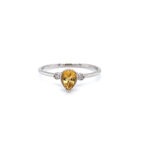 Citrine & Diamond Birthstone Ring in 14 Karat Carroll / Ochs Jewelers Monroe, MI