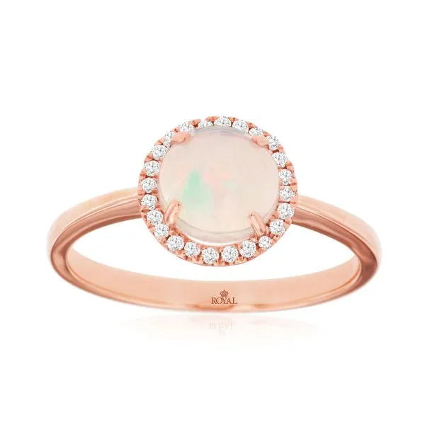 Opal & Diamonds Halo Ring in 14 Karat Carroll / Ochs Jewelers Monroe, MI