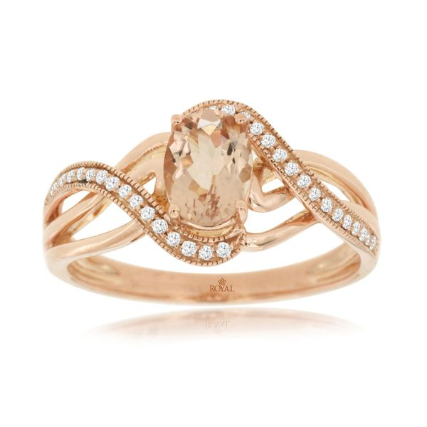 Morganite & Diamond Ring in 14 Karat Carroll / Ochs Jewelers Monroe, MI