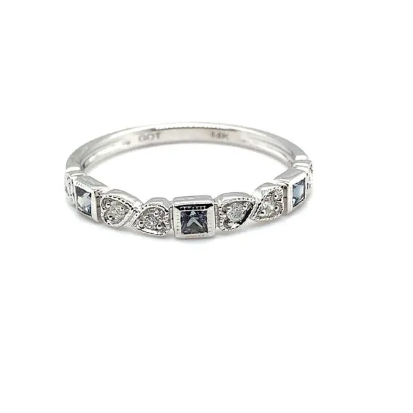 Created Alexandrite & Diamond Stackable Ring in 14 Karat White Gold Carroll / Ochs Jewelers Monroe, MI