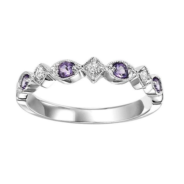 Amethysts & Diamonds Stackable Ring in 14 Karat Carroll / Ochs Jewelers Monroe, MI