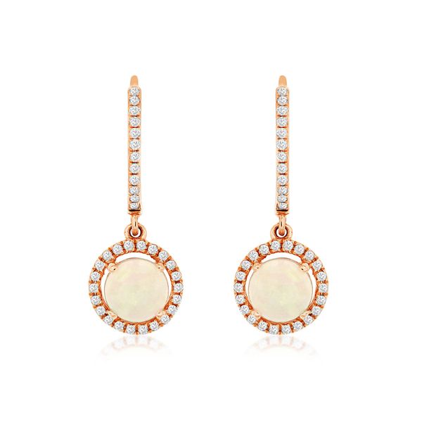 Opals & Diamonds Earrings in 14 Karat Carroll / Ochs Jewelers Monroe, MI