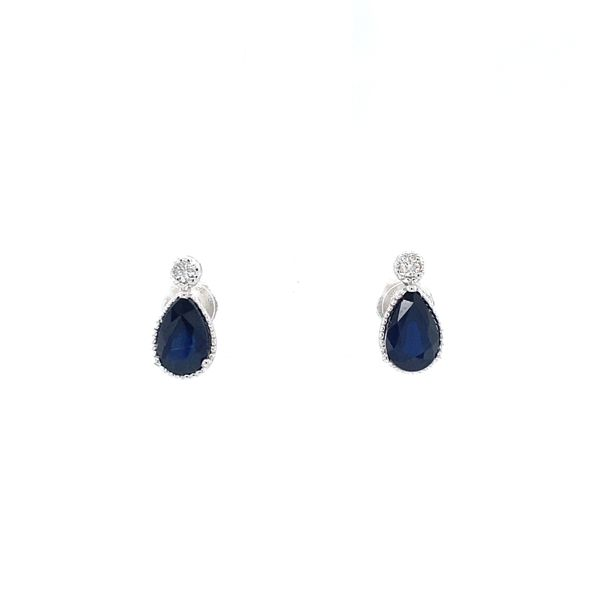 Sapphire & Diamond Birthstone Earrings in 14 Karat Carroll / Ochs Jewelers Monroe, MI