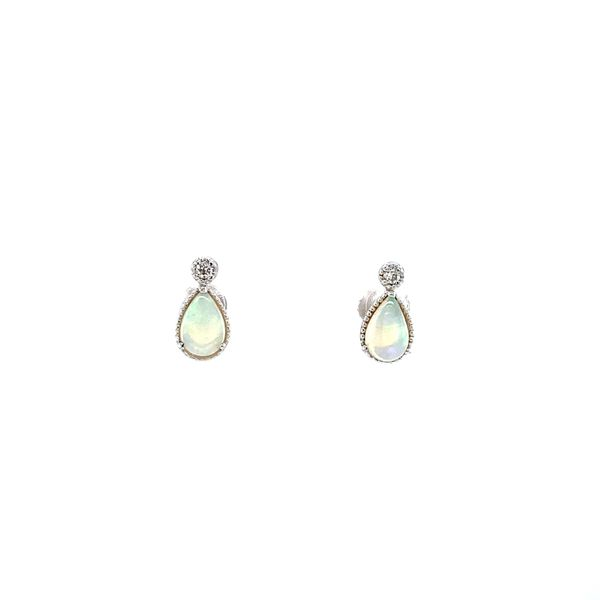 Opal & Diamond Birthstone Earrings in 14 Karat Carroll / Ochs Jewelers Monroe, MI