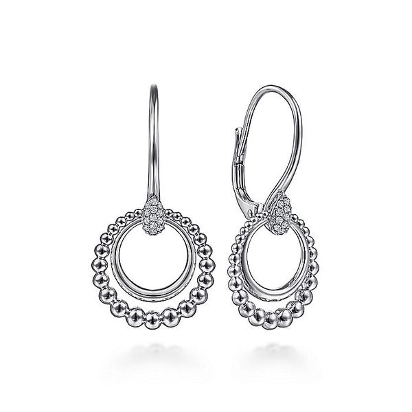 925 Sterling Silver White Sapphire Drop Earrings Carroll / Ochs Jewelers Monroe, MI