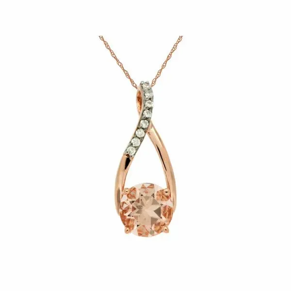 Morganite & Diamonds Pendant in 14 Karat Carroll / Ochs Jewelers Monroe, MI