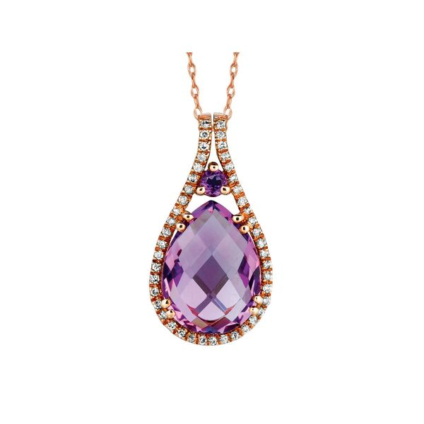 Amethysts & Diamonds Pendant in 14 Karat Carroll / Ochs Jewelers Monroe, MI