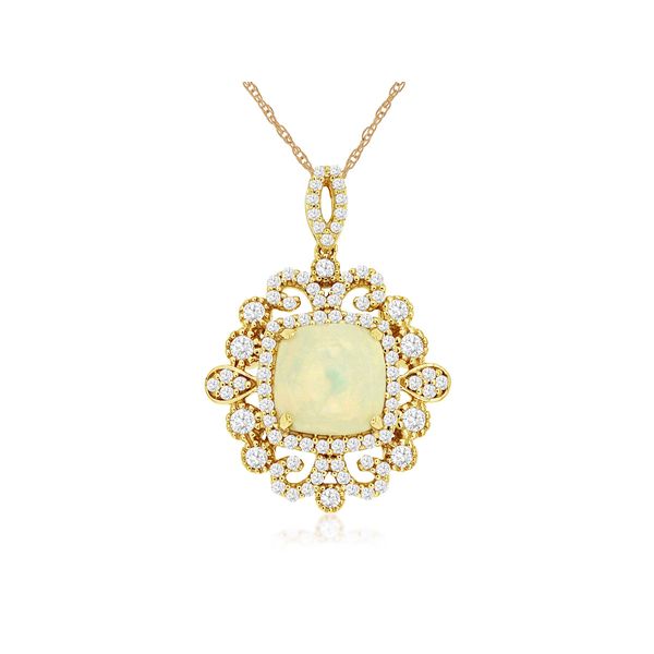 Opal & Diamonds Pendant in 14 Karat Carroll / Ochs Jewelers Monroe, MI