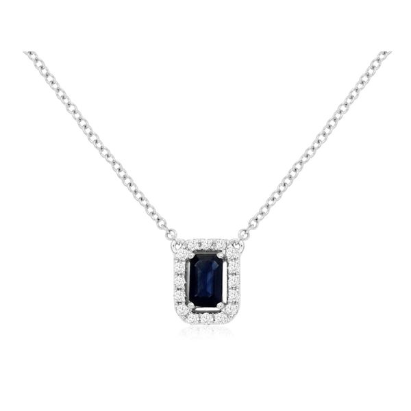 Sapphire & Diamonds Pendant in 14 Karat Carroll / Ochs Jewelers Monroe, MI