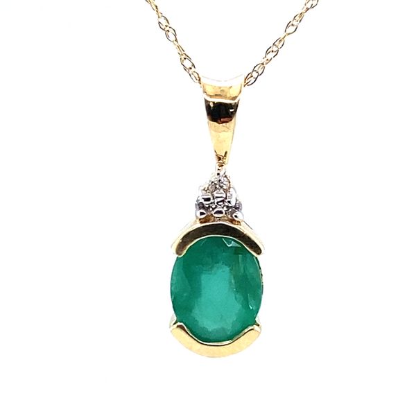 Emerald & Diamonds Pendant in 14 Karat Carroll / Ochs Jewelers Monroe, MI