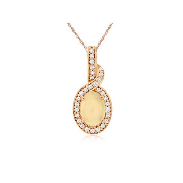 Opal & Diamonds Pendant in 14 Karat Carroll / Ochs Jewelers Monroe, MI