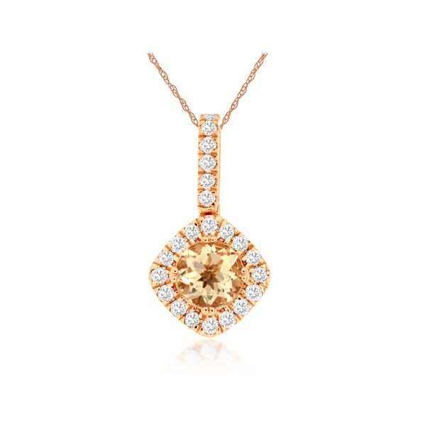 Morganite & Diamonds Pendant in 14 Karat Carroll / Ochs Jewelers Monroe, MI