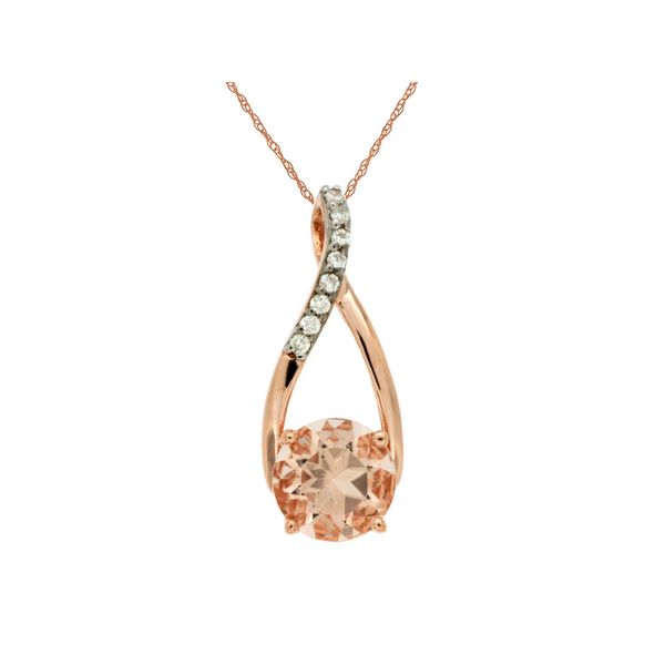 Morganite & Diamonds Pendant in 14 Karat Carroll / Ochs Jewelers Monroe, MI
