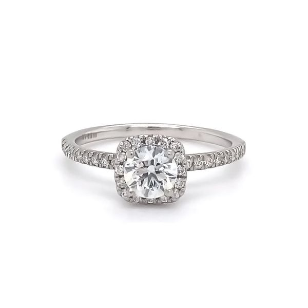 9/10 ctw Lab-Grown Diamond Halo Engagement Ring in White Gold Carroll / Ochs Jewelers Monroe, MI