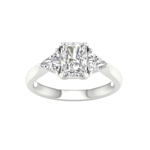 14K White Gold 3 Stone Engagement Ring Carroll / Ochs Jewelers Monroe, MI