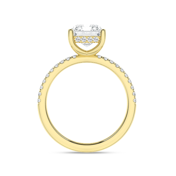 14K Yellow Gold Hidden Halo Engagement Ring Image 2 Carroll / Ochs Jewelers Monroe, MI