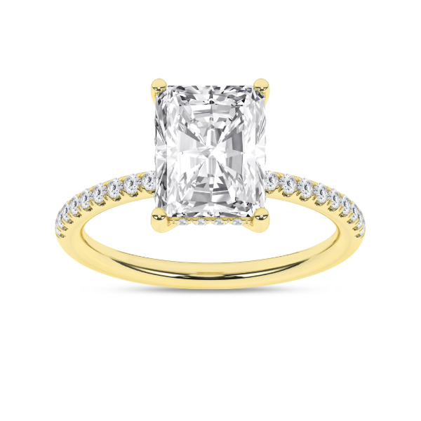 14K Yellow Gold Hidden Halo Engagement Ring Carroll / Ochs Jewelers Monroe, MI