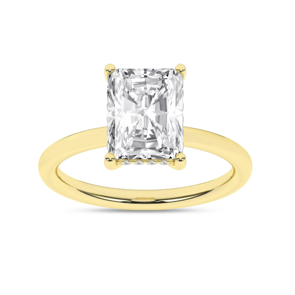 14K Yellow Gold Hidden Halo Engagement Ring Carroll / Ochs Jewelers Monroe, MI