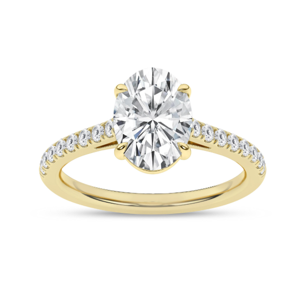 14K Yellow Gold Oval Lab-Grown Diamond Engagement Ring Carroll / Ochs Jewelers Monroe, MI