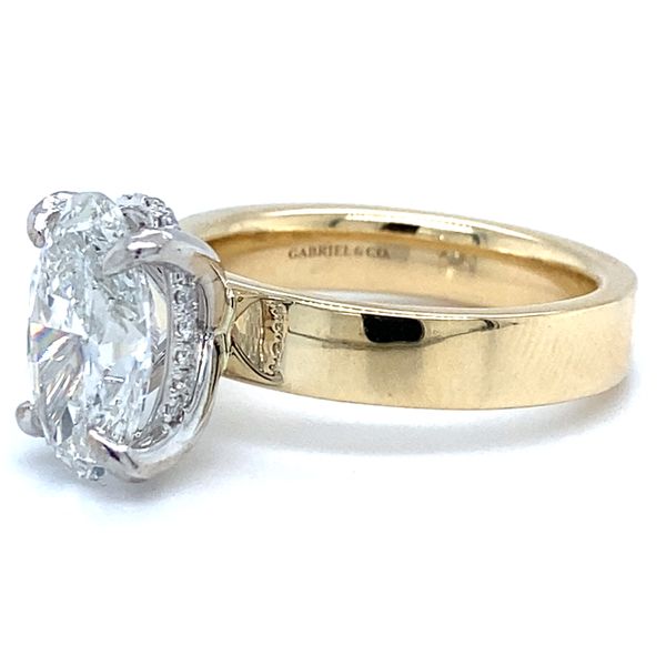 Yellow & White 14 Karat Hidden Halo Engagement Ring Image 2 Carroll / Ochs Jewelers Monroe, MI