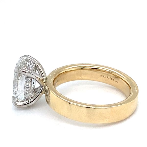 Yellow & White 14 Karat Hidden Halo Engagement Ring Image 3 Carroll / Ochs Jewelers Monroe, MI