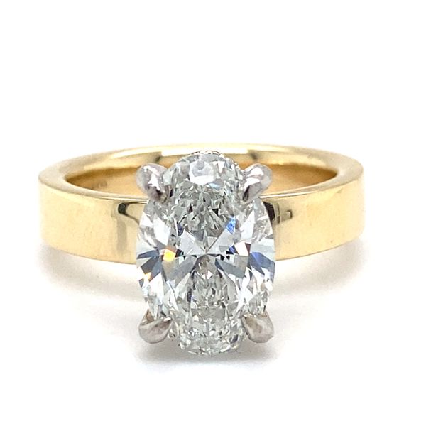 Yellow & White 14 Karat Hidden Halo Engagement Ring Carroll / Ochs Jewelers Monroe, MI