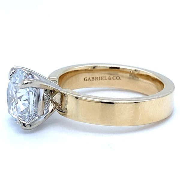 Yellow & White 14 Karat Solitaire Engagement Ring Image 2 Carroll / Ochs Jewelers Monroe, MI