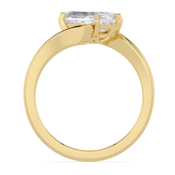 14 Karat Yellow Gold Bypass Oval Diamond Engagement Ring Image 2 Carroll / Ochs Jewelers Monroe, MI