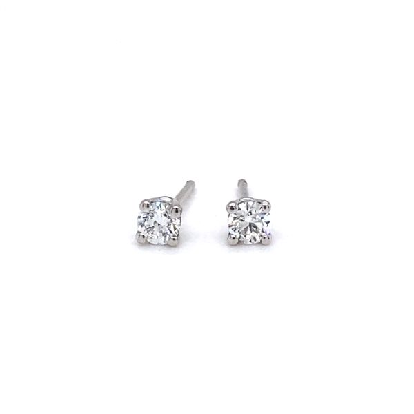 1/4 ctw Round Lab-Grown Diamond Four-Prong Stud Earrings in 14kt White Gold Carroll / Ochs Jewelers Monroe, MI