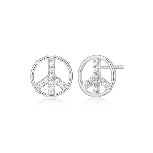 Sterling Silver Peace Earrings Carroll / Ochs Jewelers Monroe, MI