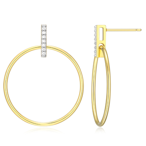 Sterling Silver Front Hoop Stud Earrings Carroll / Ochs Jewelers Monroe, MI