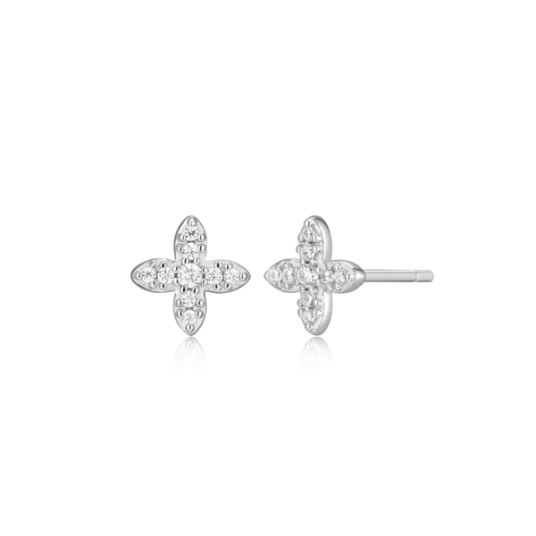 Sterling Silver Flower Stud Earrings Carroll / Ochs Jewelers Monroe, MI