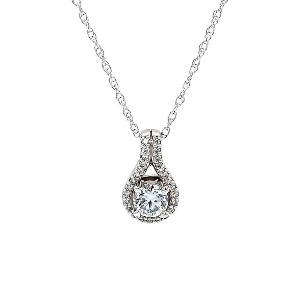 5/8 ctw Lab-Grown Diamond Drop Pendant in White Gold Carroll / Ochs Jewelers Monroe, MI