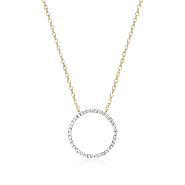 Yellow Sterling Silver Circle Pendant Carroll / Ochs Jewelers Monroe, MI