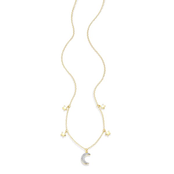 Yellow Sterling Silver Moon Pendant Carroll / Ochs Jewelers Monroe, MI