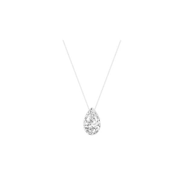 14K White Gold Solitaire Diamond Pendant Carroll / Ochs Jewelers Monroe, MI