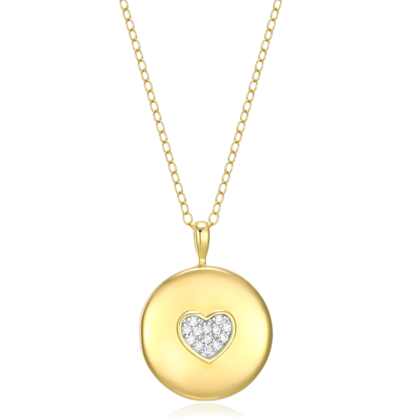 Sterling Silver Pave Heart Locket Pendant Carroll / Ochs Jewelers Monroe, MI